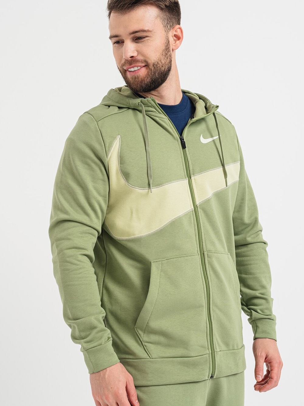 Nike Men's Olive Green Full-Zip Hoodie Jacket and Sweatpants